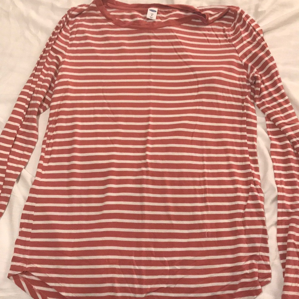 5for$30- Old Navy, pink striped long sleeve shirt